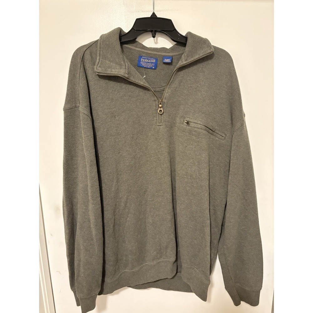 Pendleton Sweater Mens Large Quarter Zip Pullover Casual Soft Fleece Warm